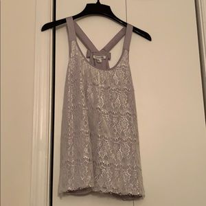 Light purple/lace halter tank